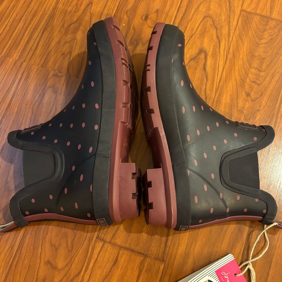 🆕 Joules Wellibob Blue Polka Dot Rain Boots Size 9 NWT - Picture 3 of 10